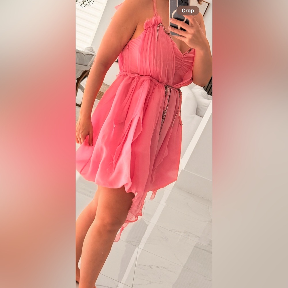 LoveShackFancy Pink Mini Dress